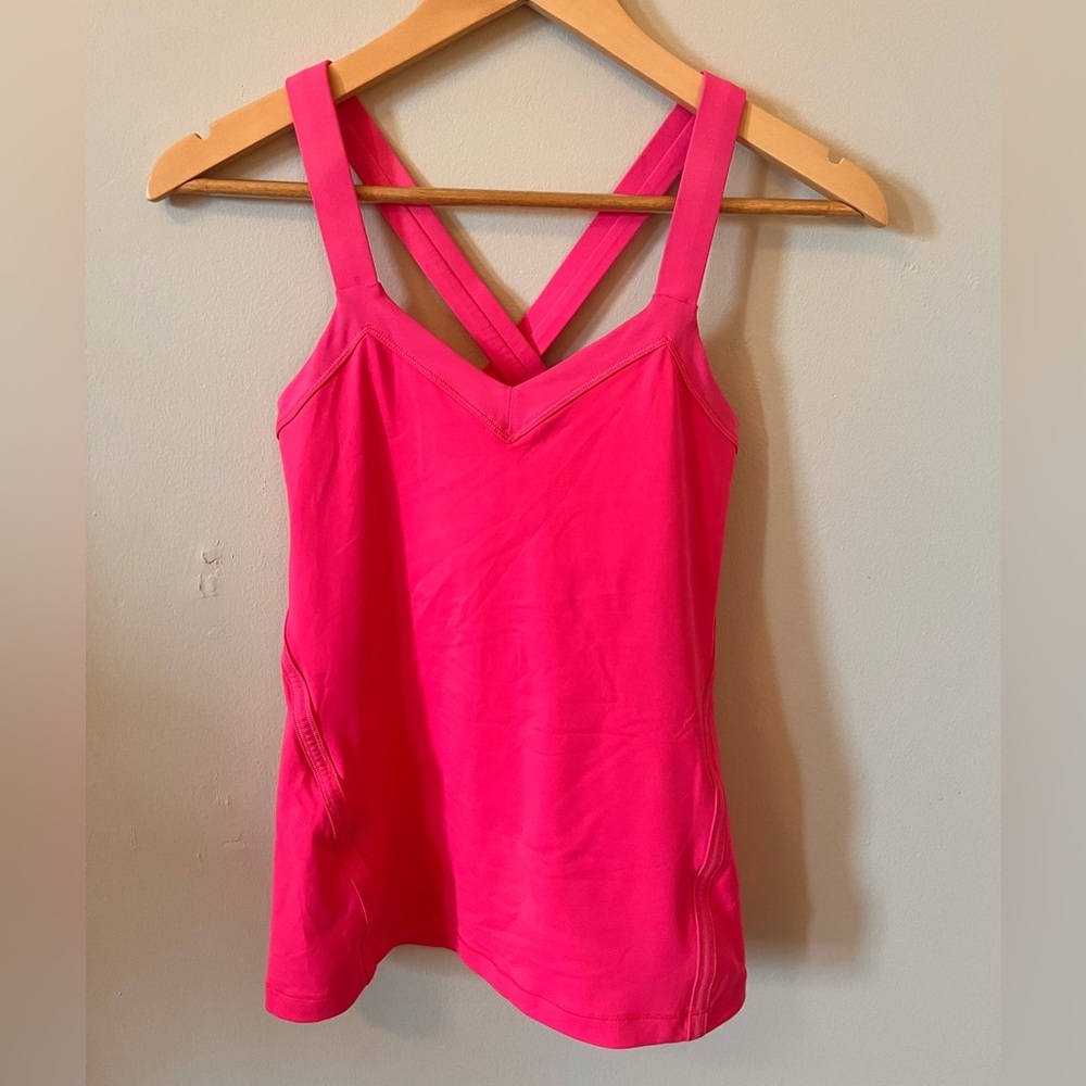 lululemon athletica Pink Cross-Back Tank Top